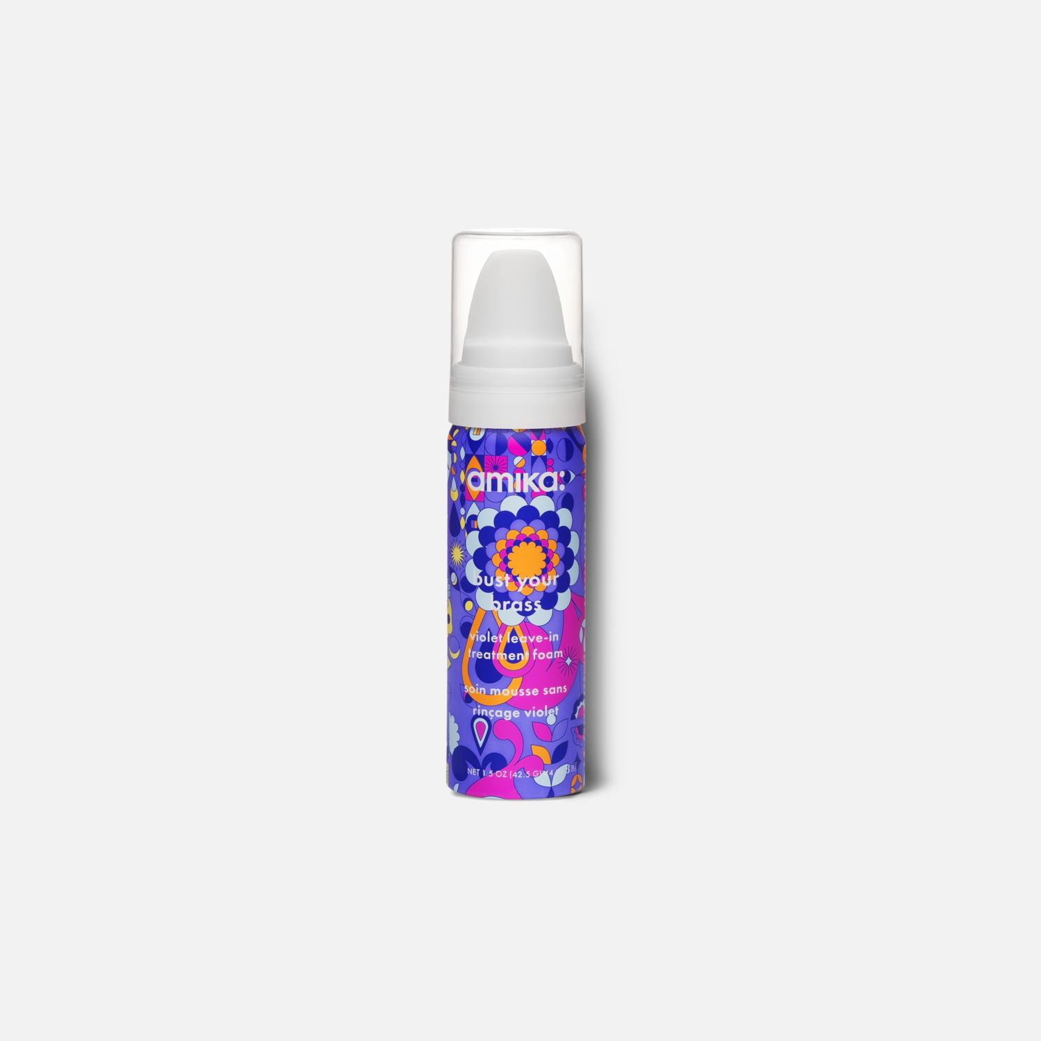 bust your brass <span> violet leave-in treatment foam