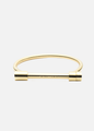 24K gold amika logo bracelet front | amika
