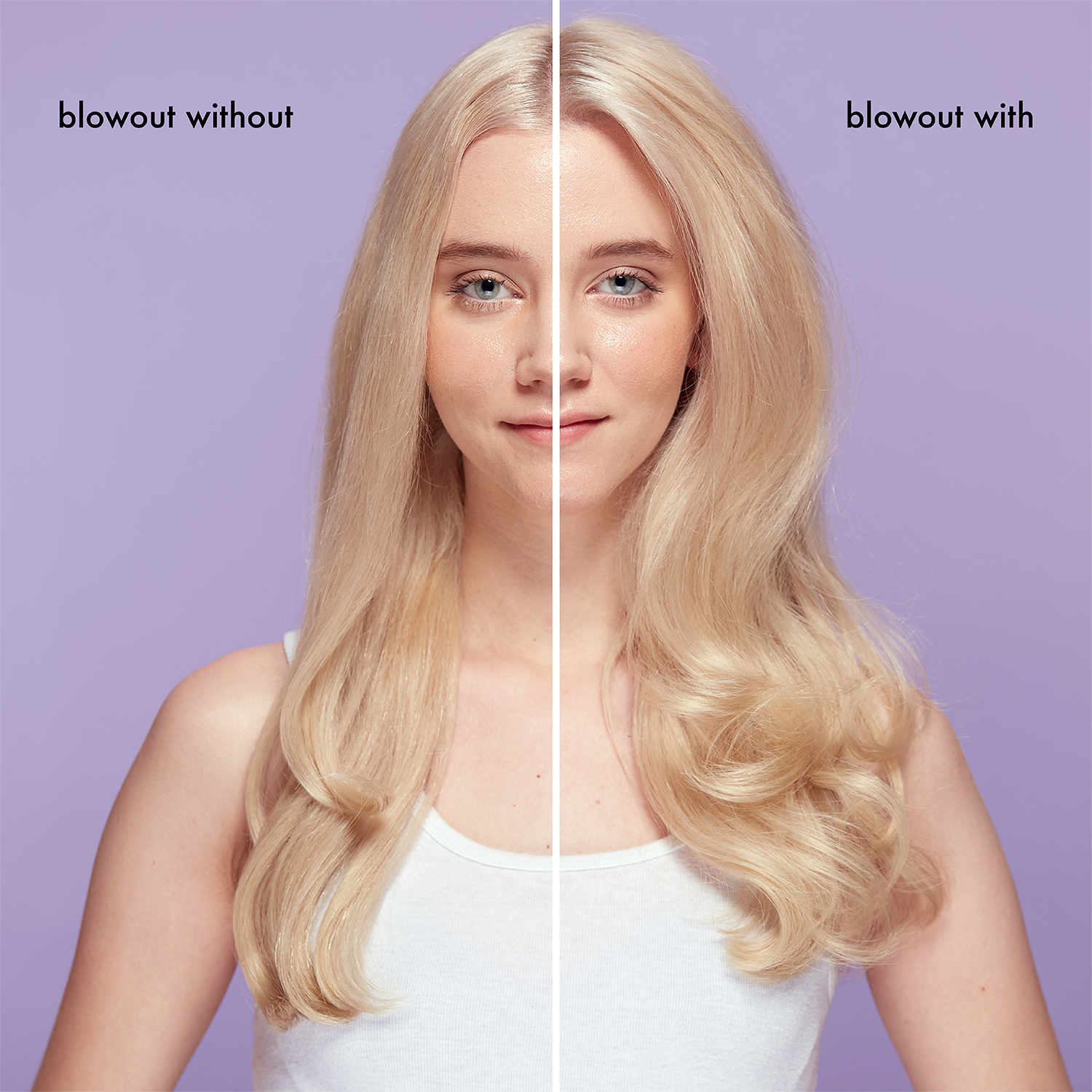 Amika Brooklyn Bombshell Blowout Spray Before and After 